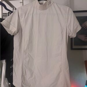 Equiline White Short Sleeve Show Shirt Large